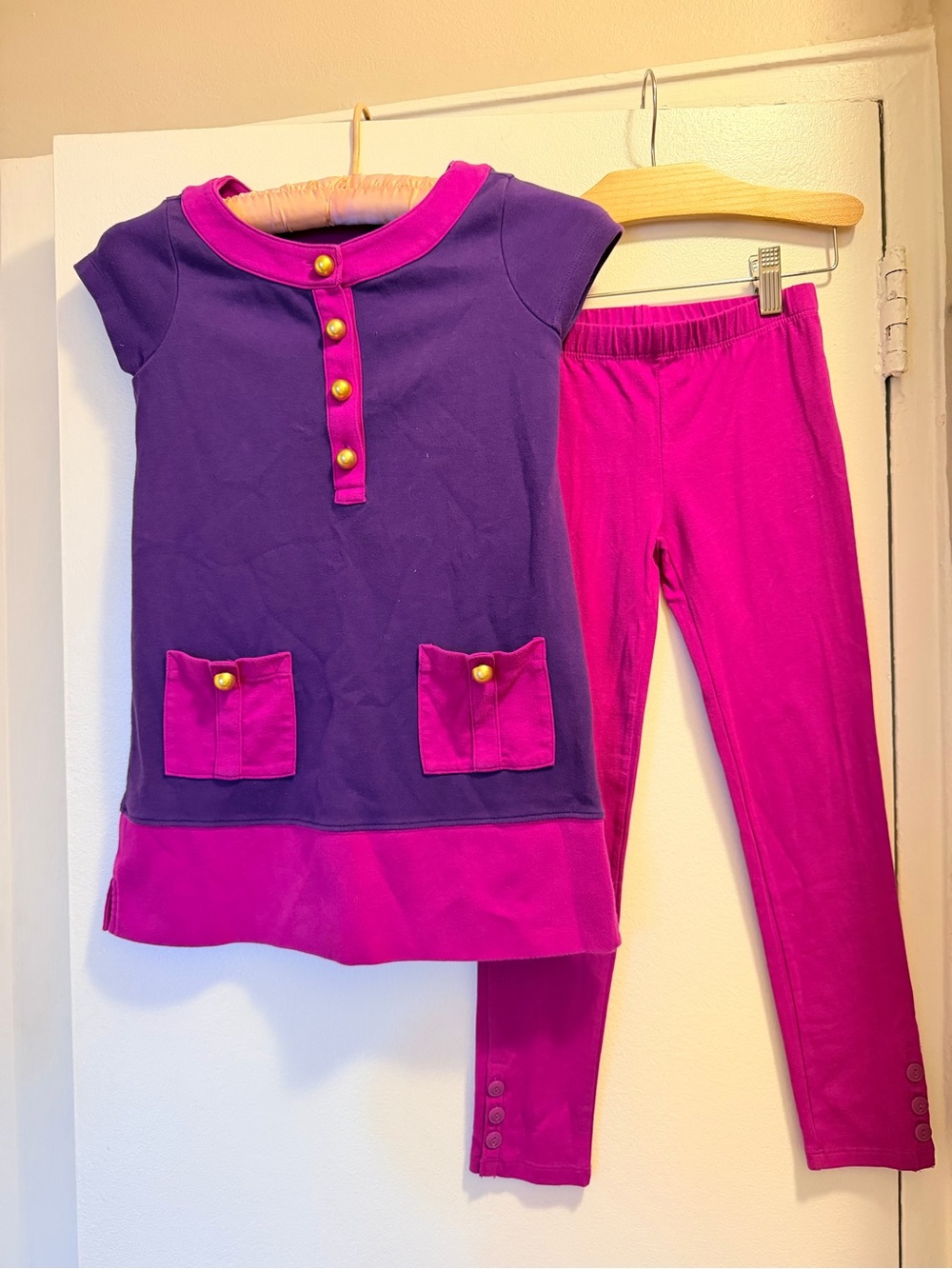 GAP Kids Purple and Fuchsia Button Tunic Set